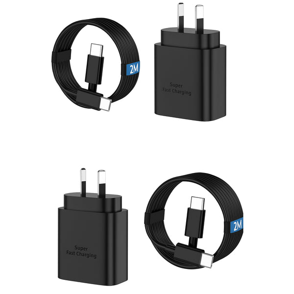 FOHOA 45W 2 Pack USB-C Wall Charger with 100W Cable Power Adapter