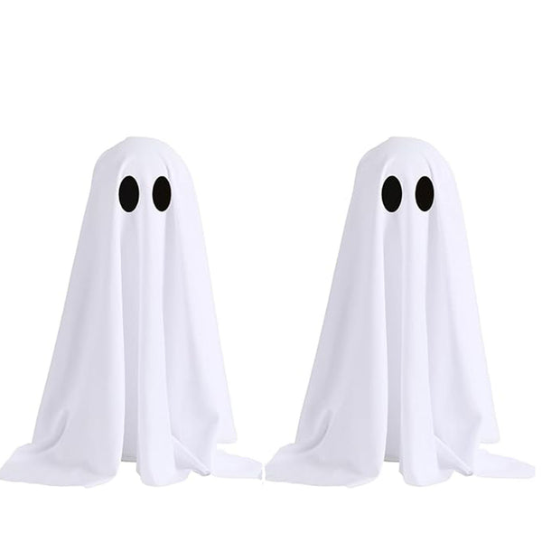 FOHOA 2-Pack White LED String Lights Spooky Ghost Decor for Outdoor Indoor