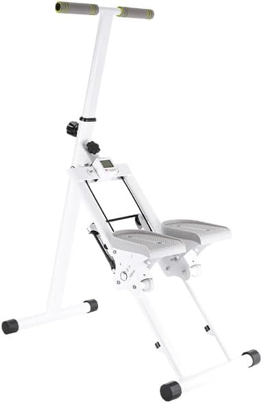 FOHOA Folding White Vertical Stair Stepper Machine with LCD Display