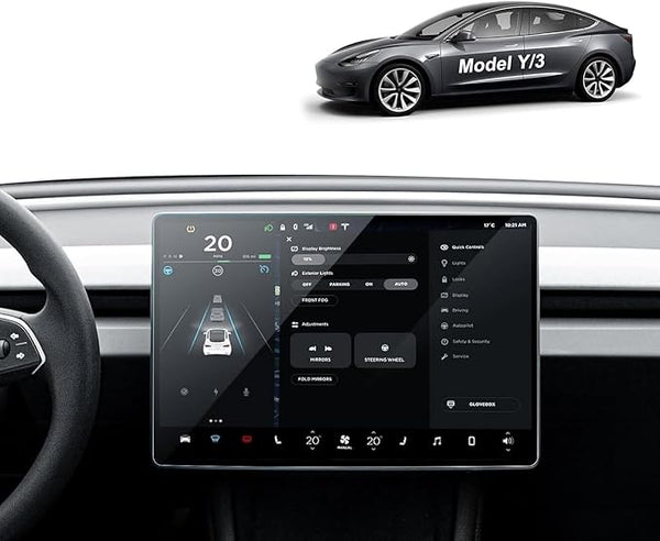 FOHOA 15.4 Inch Matte Tempered Glass Screen Protector for Tesla Model Y Model 3