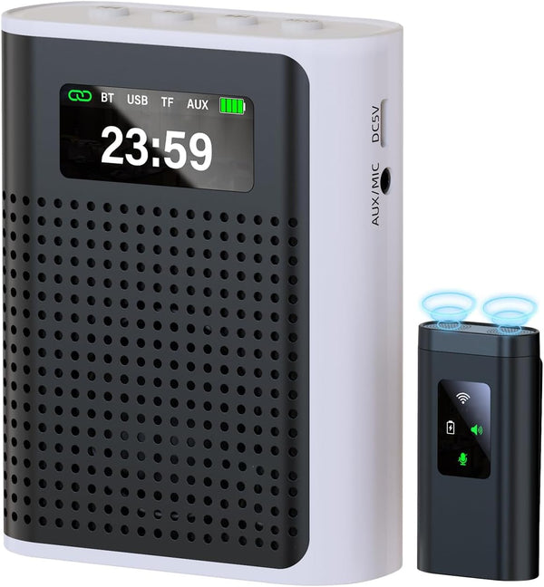 FOHOA Voice Amplifier with Wireless Microphone and LED Display