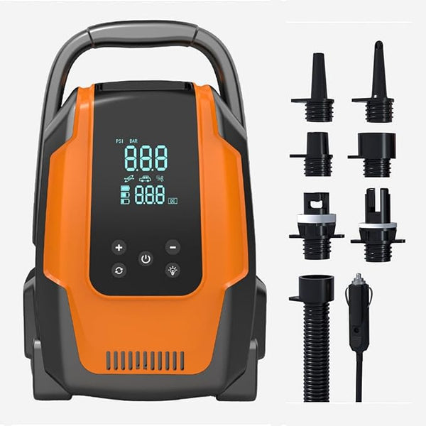 FOHOA 50PSI Electric Paddle Board Pump with Auto Shut-Off, 12V DC Portable Air Compressor for SUP Car Tires