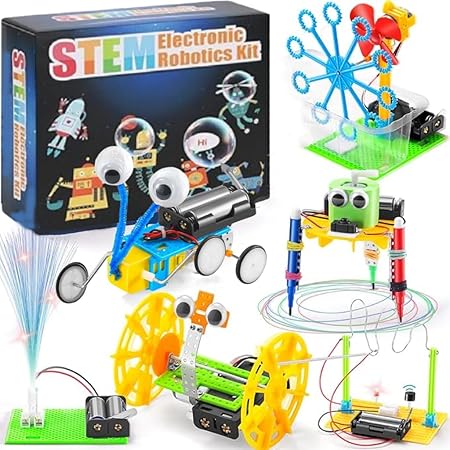 FOHOA STEM Robotics Building Kit with Electronic Projects for Kids Ages 6-12