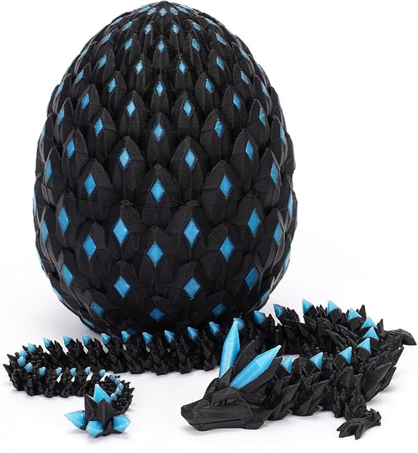FOHOA Multi-Color Glow Dark Articulated Dragon Egg 3D Printed Fidget Toy for Kids