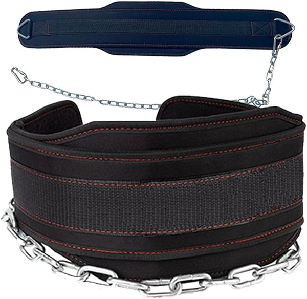 FOHOA 37inch Dip Belt with Iron Chain up to 550lbs, Gym Weight Lifting Belt for Pullups and Dips