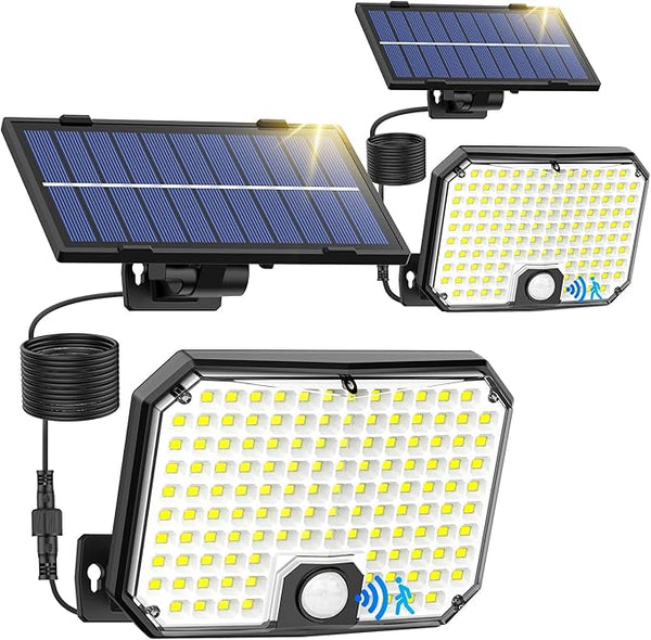 FOHOA 2-Pack Solar LED Motion Sensor Lights Outdoor
