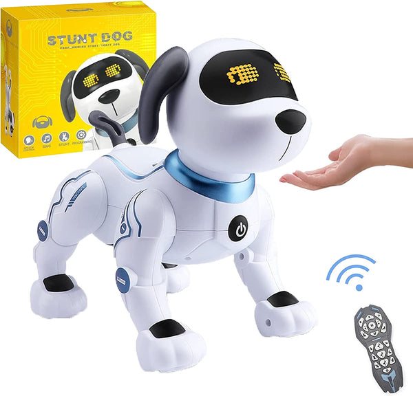 Marstone Remote Control Robot Dog Toys, Voice Control Robotic Stunt RC Puppy for Kids 3 4 5 6 7 8 9+, Interactive Program Walking Electronic Pets Gift Toy for Boys and Girls Birthday, Christmas, Xmas